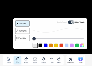 Adjustable pen features in Interactive Whiteboard 